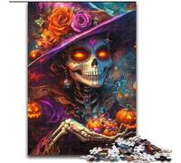 Puzzles 1000 pièces pour Adultes Puzzles squelettes d'halloween 1000 pièces pour Adultes Activité de Jeu familiale captivante 50x75cm