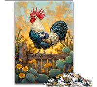 Puzzles 1000 pièces pour Adultes, Puzzles Tournesol Coq pour Adultes, 1000 pièces, pour la Famille et Les Amis, Défi cérébral 50x75cm