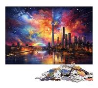 Puzzles 1000 pièces pour Adultes Puzzles urbains colorés et Brillants Cadeaux d'anniversaire pour Adolescents de 14 Ans et Plus 1000 pièces (75 x 50 cm)