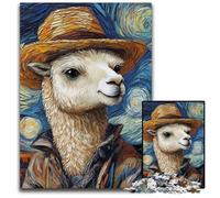 Puzzles 1000 pièces pour Adultes Puzzles Van Gogh Alpaga pour Adultes pour Les Vacances, Les Anniversaires et Les soirées de Jeux en Famille 26x38cm/10,23x14,96 Pouces