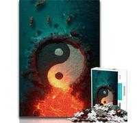 Puzzles 1000 pièces pour Adultes, Puzzles Yin et Yang pour Adolescents, Casse-tête - Cadeau d'anniversaire pour Homme (Taille 38x26cm)