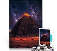 Puzzles 1000 pièces pour Adultes Pyramide sous la Voie Lactée Défi Difficile pour soulager Le Stress Œuvre d'art 75x50cm