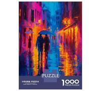 Puzzles 1000 Pièces pour Adultes Rainy Night in Venice Adolescents Puzzles Jeu Familial Défi Difficile Cadeaux Anti-Stress 52x38cm/1000pcs