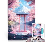 Puzzles 1000 pièces pour Adultes Réflexions de Sakura Jouets de Divertissement Familial Cadeau d'anniversaire, Cadeaux, décoration Murale 75x50cm