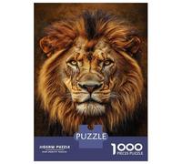 Puzzles 1000 Pièces pour Adultes Regal Lion Gaze Adolescents Puzzles Jeux De Détente Cadeaux pour Femmes Cadeaux pour Amis Et Famille 52x38cm/1000pcs