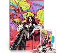 Puzzles 1000 pièces pour Adultes Reine démon Abstraite Jeu Familial Anti-Stress Défi Difficile décoration Murale 75x50cm