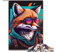 Puzzles 1000 pièces pour Adultes Renard Animal Puzzles Difficiles pour Adultes Taille 50x75cm Soirée de Jeux en Famille Amusante, œuvres d'art décoratives à Faire soi-même