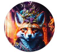 Puzzles 1000 pièces pour Adultes Renard Puzzles Ronds 1000 pièces pour Adultes Décoration DIY idéale et Cadeau Casse-tête (Taille 67,5 x 67,5 cm)