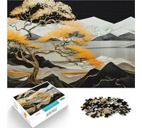 Puzzles 1000 pièces pour Adultes Résumé Gold Big Tree LAN Séjour Anti-Stress pour Tuer Le Temps Bon Cadeau 38x26cm