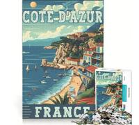 Puzzles 1000 pièces pour Adultes Riviera Elegance | Jeu impossible jouet éducatif idéal en cadeau pour toute la famille 38x26cm