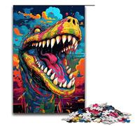 Puzzles 1000 pièces pour Adultes Robot Crocodiles par SplattersLots de Puzzles épais et colorés Cadeaux d'anniversaire Cadeaux pour Adolescents de 14 Ans et Plus 75x50cm