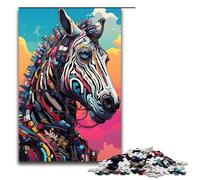 Puzzles 1000 pièces pour Adultes Robot Zèbre par SplattersLots de Puzzles épais de Nuages colorés Cadeaux Cadeaux d'anniversaire Cadeaux pour Adolescents de 14 Ans et Plus 1000 pièces