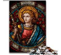 Puzzles 1000 pièces pour Adultes Saint A Vitrail, Jeu Familial Anti-Stress, défi Difficile, renforce l'amour Entre Couples (Taille 50x75cm)