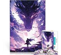 Puzzles 1000 pièces pour Adultes Samouraï animé avec Dragon Séjour Anti-Stress pour Tuer Le Temps Une œuvre d'art 38x26cm