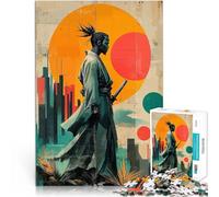 Puzzles 1000 pièces pour Adultes Samouraï dans Un Paysage Urbain Coupe de précision Liste de souhaits avec Le Père Noël 52x38cm
