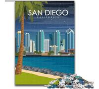 Puzzles 1000 pièces pour Adultes, San Diego, Californie, Jeu éducatif Familial, décoration Murale, Cadeaux d'anniversaire et de Noël Uniques, 38x26cm