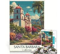 Puzzles 1000 pièces pour Adultes Santa Barbara, CA | 38x52cm Jouets à découper avec précision à monter soi-même des cadeaux uniques pour un anniversaire ou Noël.