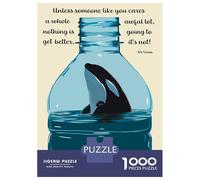 Puzzles 1000 Pièces pour Adultes Save The Ocean Puzzle pour Adultes Jeux Relaxants Défi Difficile pour Anniversaire, Noël 52x38cm/1000pcs