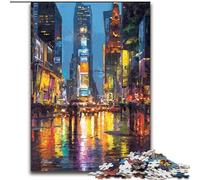 Puzzles 1000 pièces pour Adultes, Scène de Rue de New York, pour 14 Ans et Plus Un Jeu Stimulant à Offrir à Toute la Famille et aux Amis (Taille 26x38cm)