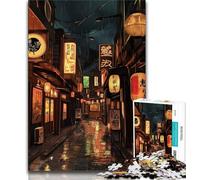 Puzzles 1000 pièces pour Adultes, scène de Rue de Tokyo, Puzzle pour Adolescents, Vacances à la Maison, pièces de Formes aléatoires entièrement emboîtables (Taille 38x26cm)