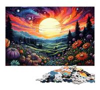 Puzzles 1000 pièces pour Adultes scènes Nocturnes colorées et fantastiques Cadeaux d'anniversaire pour Adolescents de 14 Ans et Plus 1000 pièces (38 x 26 cm)