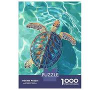 Puzzles 1000 Pièces pour Adultes Sea Turtle in Turquoise Water Puzzles pour Adultes - Jeux Amusants Et Anti-Stress - Stimule Le Cerveau 52x38cm/1000pcs