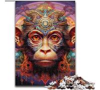 Puzzles 1000 pièces pour Adultes Singe coloré Puzzles Difficiles pour Adultes Taille 50x75cm Casse-tête Stimulant - Jouet Relaxant pour Adolescents