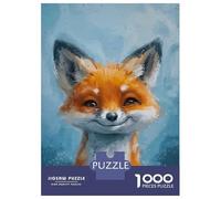 Puzzles 1000 Pièces pour Adultes Smiling Fox Painting Puzzles pour Adultes, Jouets À Monter Soi-même, Décoration Intérieure, Cadeaux d'anniversaire Et De Noël Uniques 38x26cm/1000pcs