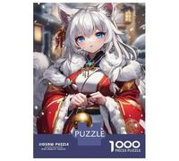 Puzzles 1000 Pièces pour Adultes Snowy Fox Priestess Puzzles pour Adultes, Jeux Amusants, Une Œuvre d'art, Une Offre À Offrir À Toute La Famille 70x50cm/1000pcs