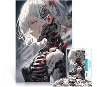 Puzzles 1000 pièces pour Adultes Soldat Robot Anime Girl Jeu Familial Anti-Stress Défi Difficile Jeu de défi Unique 50x70cm