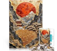 Puzzles 1000 pièces pour Adultes Sommet Cramoisi Séjour Anti-Stress pour Tuer Le Temps Renforcer l'amour Entre Les Couples 38x26cm