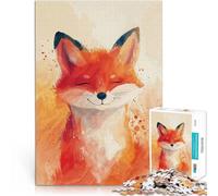 Puzzles 1000 pièces pour Adultes Sourire de Renard béat Entraînez Votre Cerveau et Vos Mains Cadeau Amusant 50x70cm