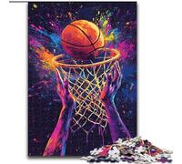 Puzzles 1000 pièces pour Adultes, Sport de Basket-Ball, Jeu intellectuel en Forme d'éléphant, Cadeau d'anniversaire, décoration Murale pour Les 14 Ans et Plus (Taille 50x75cm)