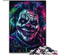 Puzzles 1000 pièces pour Adultes Squelette Clown, pour Les 14 Ans et Plus Chaque pièce est Unique - Jeu Amusant et Stimulant pour Toute la Famille Bon Cadeau (Taille 26x38cm)