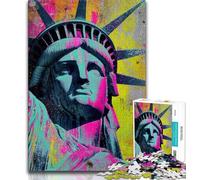 Puzzles 1000 pièces pour Adultes, Statue de la Liberté, Jeux Amusants en Famille, Chaque pièce est Unique - Jeu Familial Stimulant et Amusant, adapté aux Enfants de 14 Ans et Plus 38x26cm.