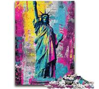 Puzzles 1000 pièces pour Adultes Statue de la Liberté pour et à partir de 14 Ans Jeu Pratique Jeu de Noël Cadeaux 50x75cm