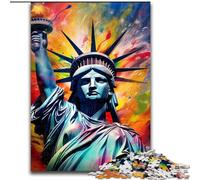 Puzzles 1000 pièces pour Adultes Statue de la Liberté Puzzles en Bois pour Adultes Casse-tête Stimulant pour Adolescents, Parfait pour la décoration intérieure ou comme Cadeau (Taille 50x75cm)
