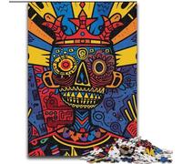 Puzzles 1000 pièces pour Adultes, Style Basquiat, tête de Mort, Couronne, Jouets éducatifs, Anti-Stress, pour renforcer l'amour Entre Couples (Taille 26x38cm)