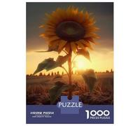 Puzzles 1000 Pièces pour Adultes Sunflower Sunset Ground Puzzles pour Adultes Jeux Relaxants Analyse Et Logique pour Les Joueurs 52x38cm/1000pcs