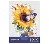 Puzzles 1000 Pièces pour Adultes Sunflower Watersketch Puzzles pour Adultes Jeux Relaxants Analyse Et Logique pour Les Joueurs 52x38cm/1000pcs