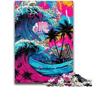 Puzzles 1000 pièces pour Adultes Surf Graffiti Jeu Stimulant et Jeu Familial avec pièces entièrement emboîtables de Formes aléatoires 50x75cm