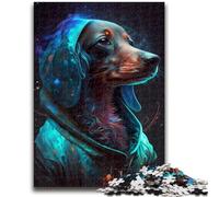 Puzzles 1000 pièces pour Adultes Teckel Convient aux 14 Ans et Plus Jouet intellectuel Jeu éducatif pour Anniversaire et Noël 26x38cm