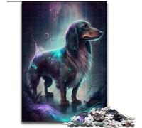 Puzzles 1000 pièces pour Adultes Teckel en Bois, Jeu Familial interactif, Convient aux 14 Ans et Plus 50x75cm Un pour Noël ou Un Anniversaire