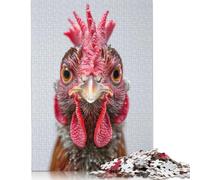 Puzzles 1000 pièces pour Adultes : Tête de Poulet | | Puzzles Amusants en Famille, Cadeaux pour Adultes, Jeux intellectuels, 1000 pièces (75 x 50 cm)