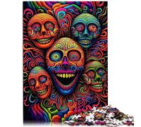 Puzzles 1000 pièces pour Adultes têtes humaines colorées Puzzle en Bois Difficile Puzzle Dur 50x75 cm