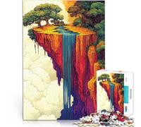 Puzzles 1000 pièces pour Adultes The Edge of Eternity - 3 Chutes flottantes Impossible Car C'est Un pour Toute la Famille 38x26cm