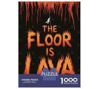 Puzzles 1000 Pièces pour Adultes The Floor is Lava Illustration Puzzles pour Adultes, Jouet, Décoration Murale, Amusant Et Humoristique, Idéal pour Stimuler Le Cerveau 52x38cm/1000pcs