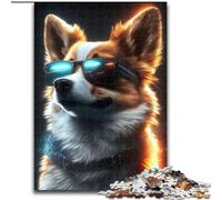 Puzzles 1000 pièces pour Adultes The Styler Corgi Dog Puzzles pour Adultes Idée Cadeau de Noël, Illustration Humoristique, Illustration détaillée (Taille 26x38cm)