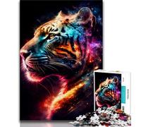 Puzzles 1000 pièces pour Adultes Tiger, Puzzles pour Adultes, Staycation Kill Time avec pièces entièrement emboîtables de Formes aléatoires (Taille 75x50cm)