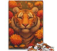 Puzzles 1000 pièces pour Adultes Tigre mystérieux Convient aux 14 Ans et Plus Jouet intellectuel Jeu éducatif pour Anniversaire et Noël 26x38cm